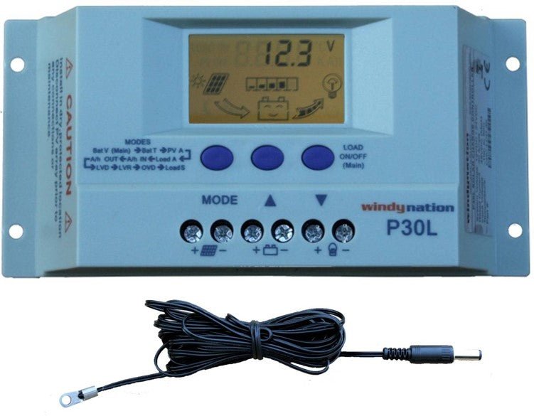 100 - Watt Monocrystalline Solar Panel Kits with P30L LCD Solar Charge Controller - THE ONLY Mars Emporium