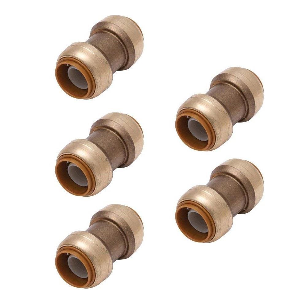 1/2 Inch (0.50) Push To Connect Straight Coupling Connector for PEX, Copper, CPVC Pipe, Brass Plumbing Fitting with Stiffener, No Lead - THE ONLY Mars Emporium