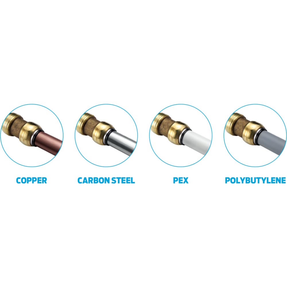 1/2 Inch (0.50) Push To Connect Straight Coupling Connector for PEX, Copper, CPVC Pipe, Brass Plumbing Fitting with Stiffener, No Lead - THE ONLY Mars Emporium