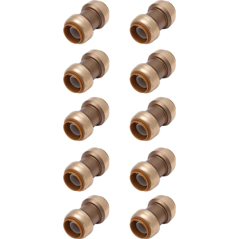 1/2 Inch (0.50) Push To Connect Straight Coupling Connector for PEX, Copper, CPVC Pipe, Brass Plumbing Fitting with Stiffener, No Lead - THE ONLY Mars Emporium