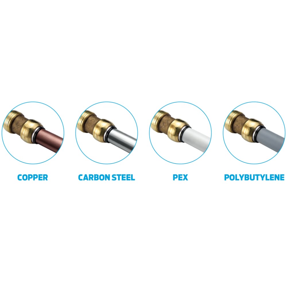 1/2 x 1/2 x 1/2 Inch (0.50x0.50x0.50) Push To Connect Fitting Tee for PEX, Copper, CPVC Pipe, Brass Plumbing Fitting with Stiffener, No Lead - THE ONLY Mars Emporium