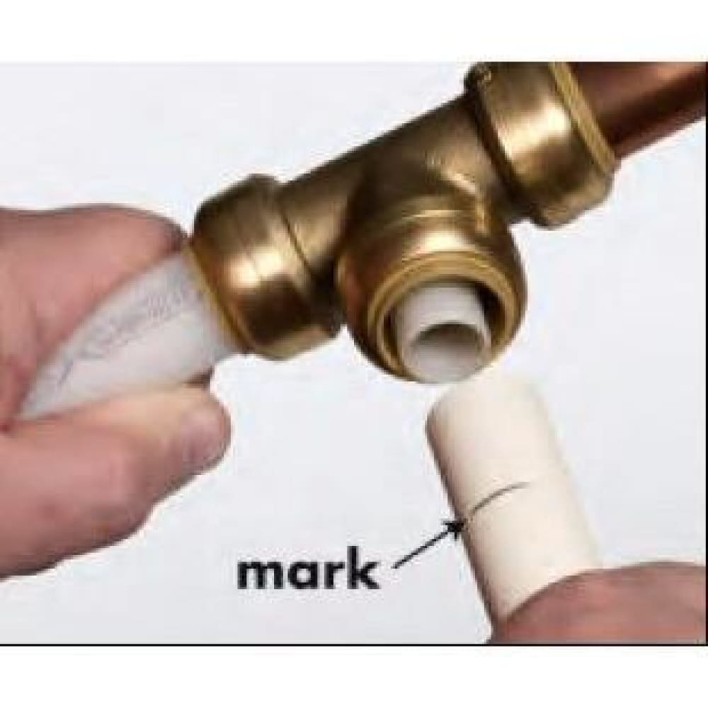 1/2 x 1/2 x 1/2 Inch (0.50x0.50x0.50) Push To Connect Fitting Tee for PEX, Copper, CPVC Pipe, Brass Plumbing Fitting with Stiffener, No Lead - THE ONLY Mars Emporium