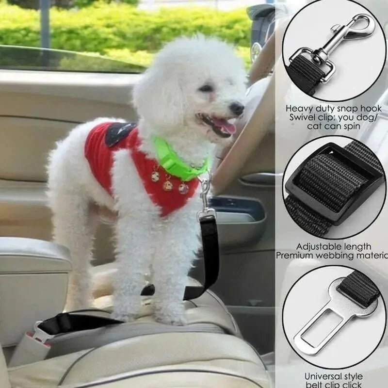 2 Pack Cat DOG PET Safety Seatbelt Car Vehicle Seat Belt Adjustable Harness Lead - THE ONLY Mars Emporium
