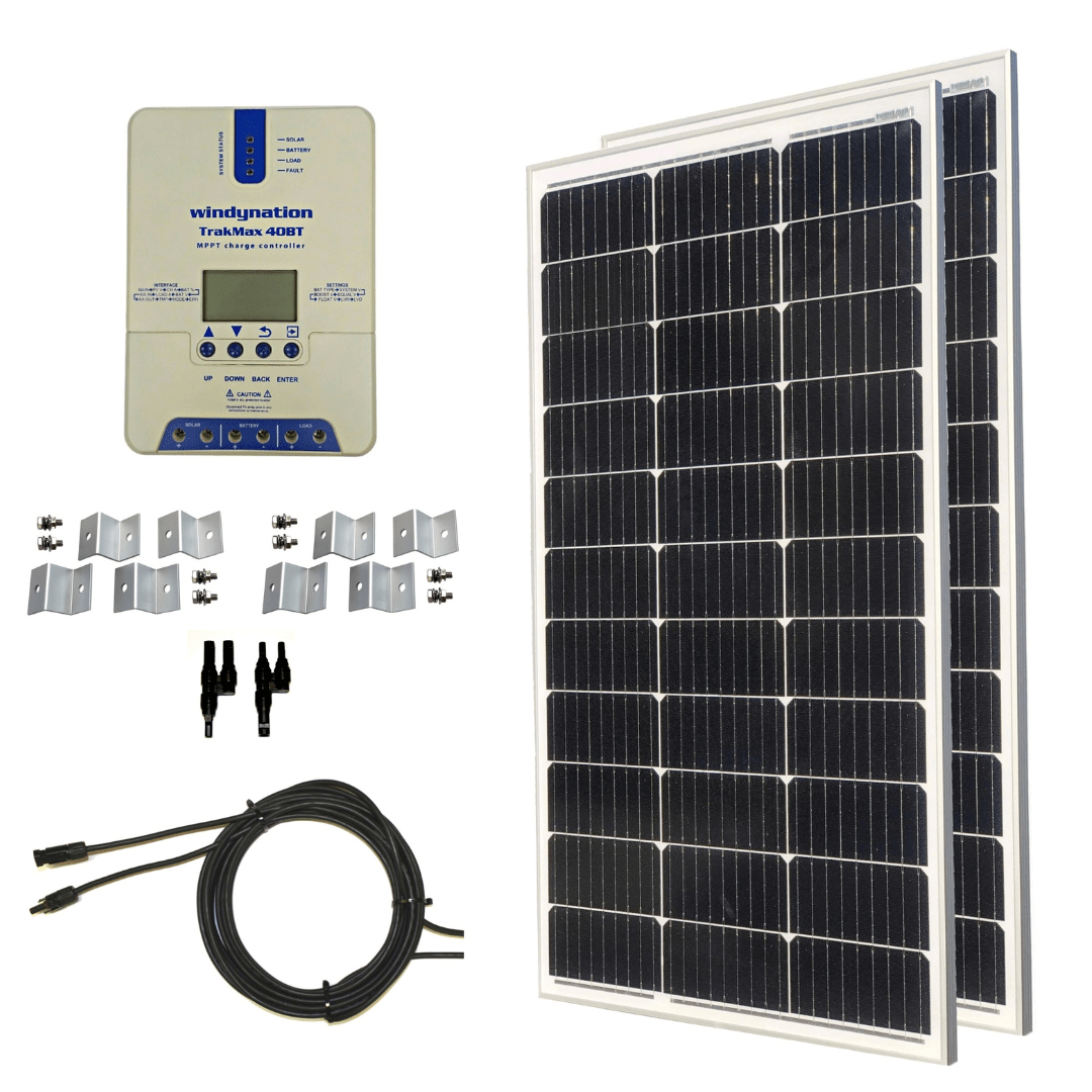 200 - Watt Monocrystalline Solar Panel Kits with TrakMax MPPT 40A Charge Controller - THE ONLY Mars Emporium