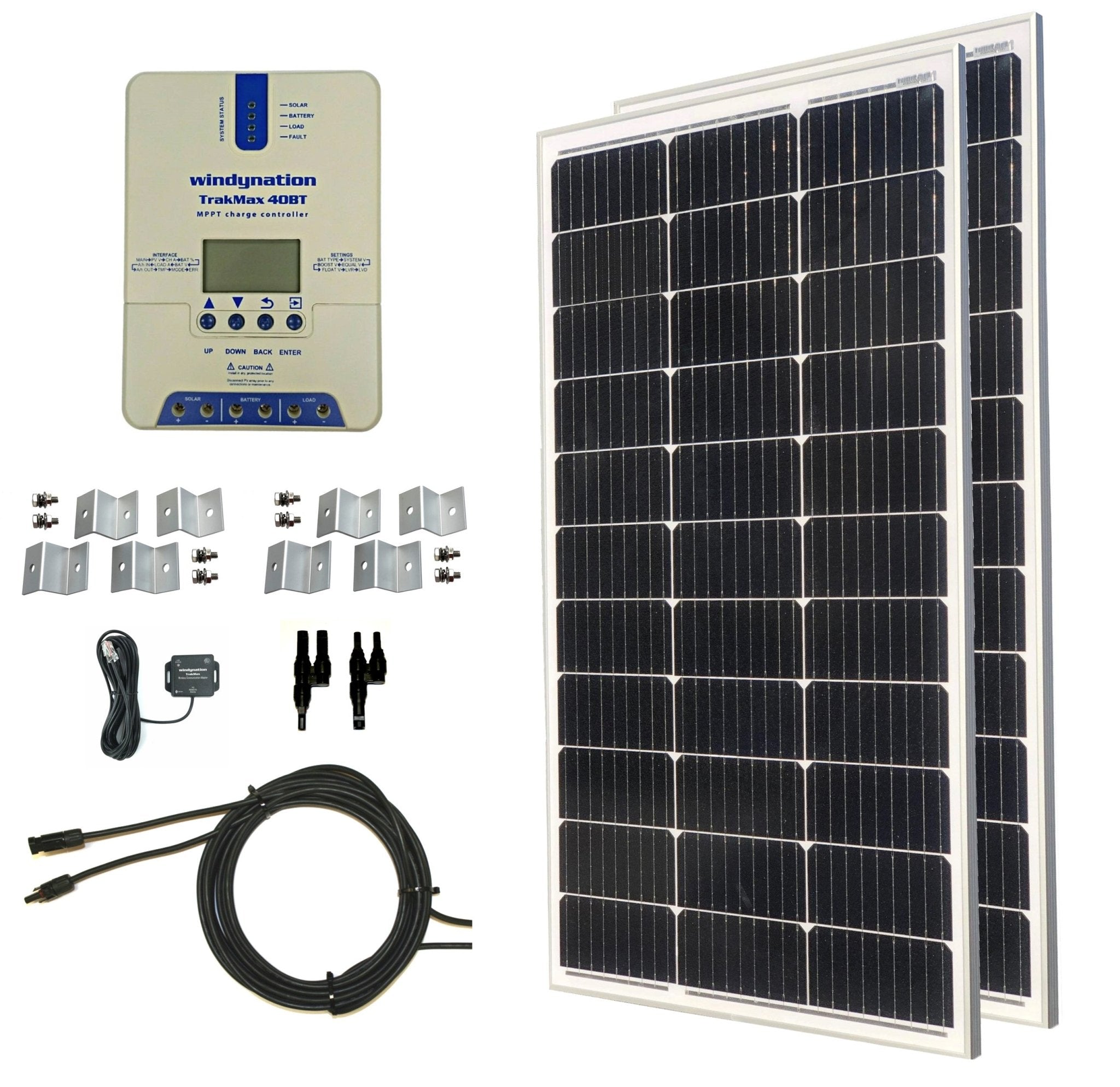 200 - Watt Monocrystalline Solar Panel Kits with TrakMax MPPT 40A Charge Controller - THE ONLY Mars Emporium