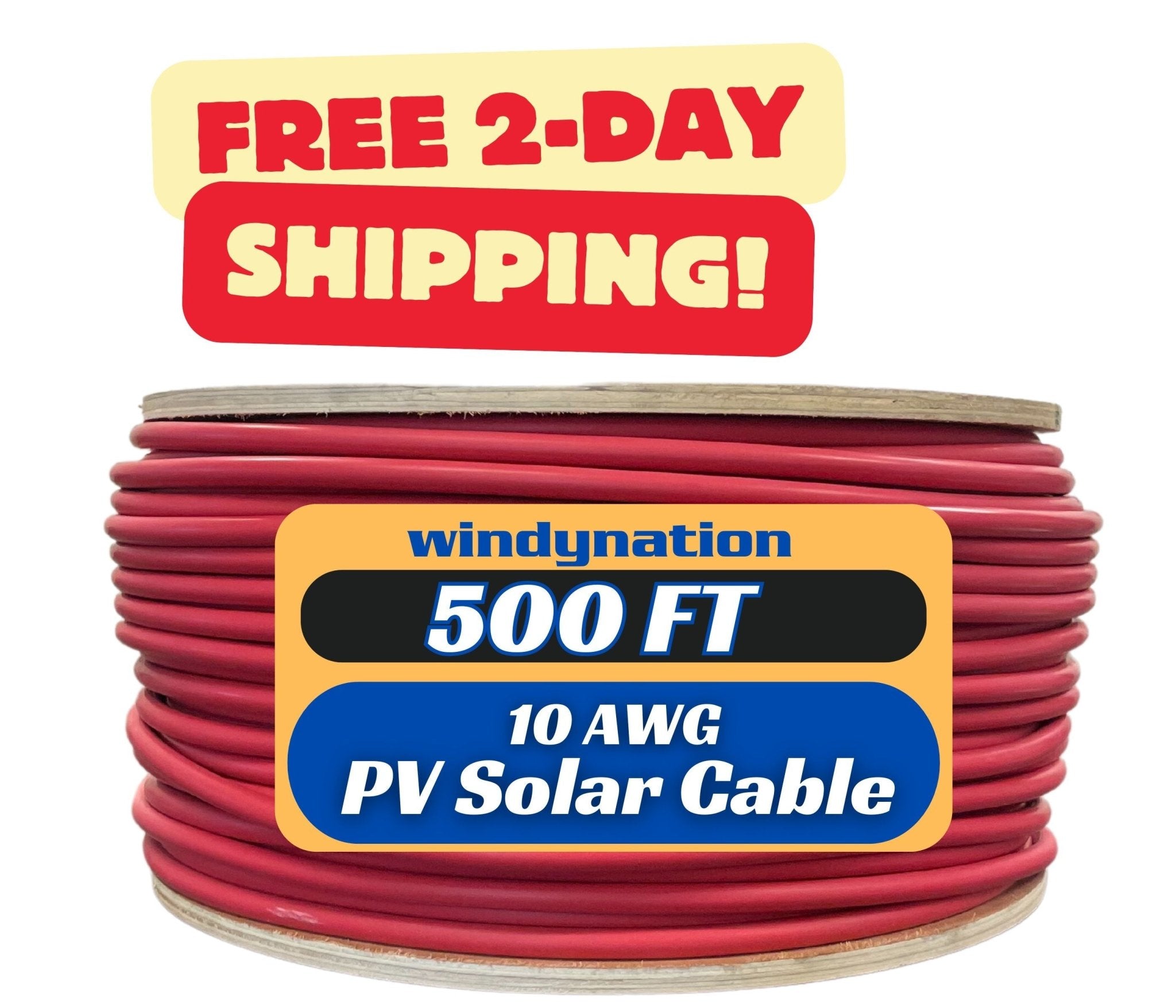 500 Foot Spool 10 Gauge 10 AWG Solar Panel Extension Cable Wire Black or Red Pure Copper - THE ONLY Mars Emporium