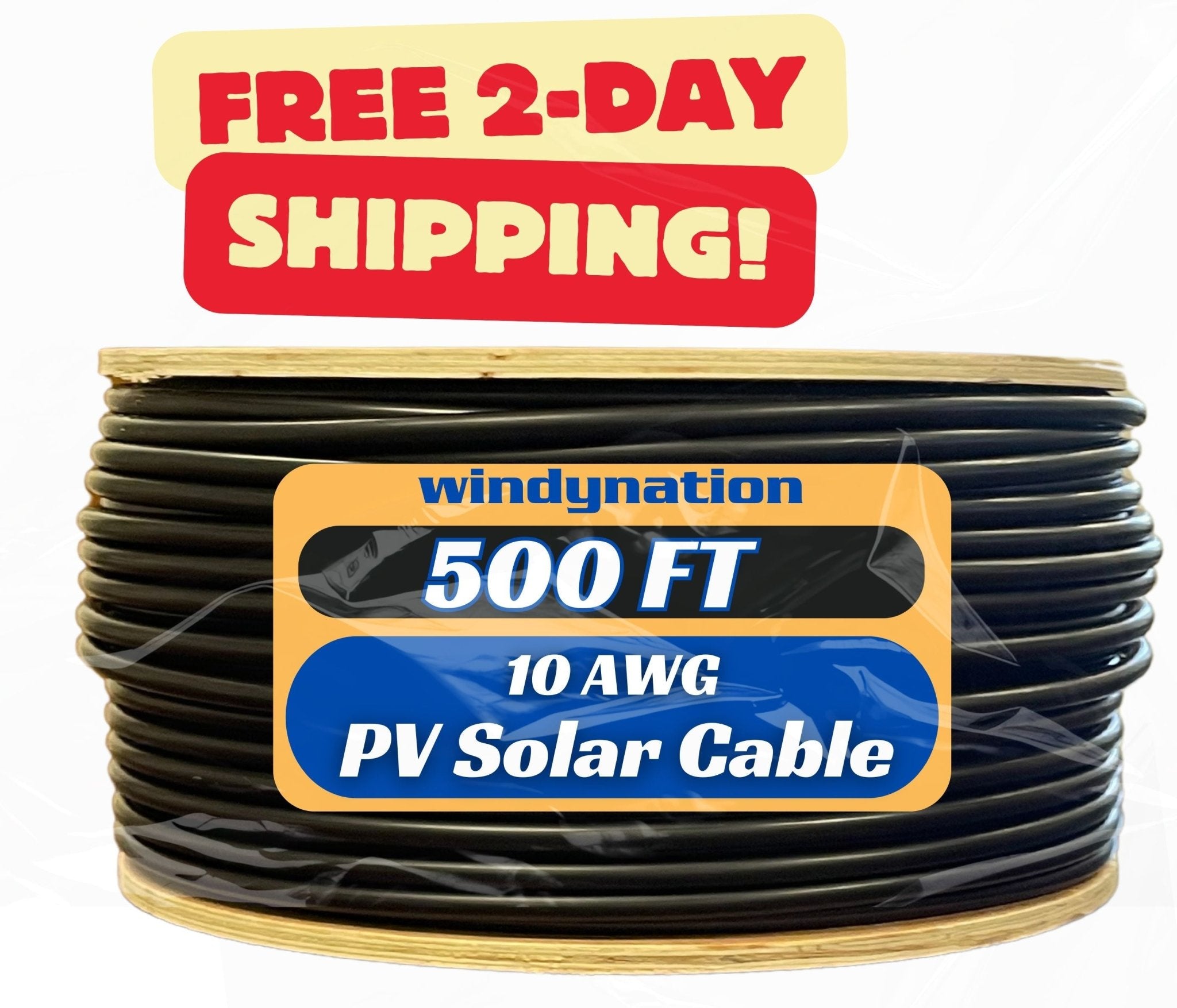 500 Foot Spool 10 Gauge 10 AWG Solar Panel Extension Cable Wire Black or Red Pure Copper - THE ONLY Mars Emporium