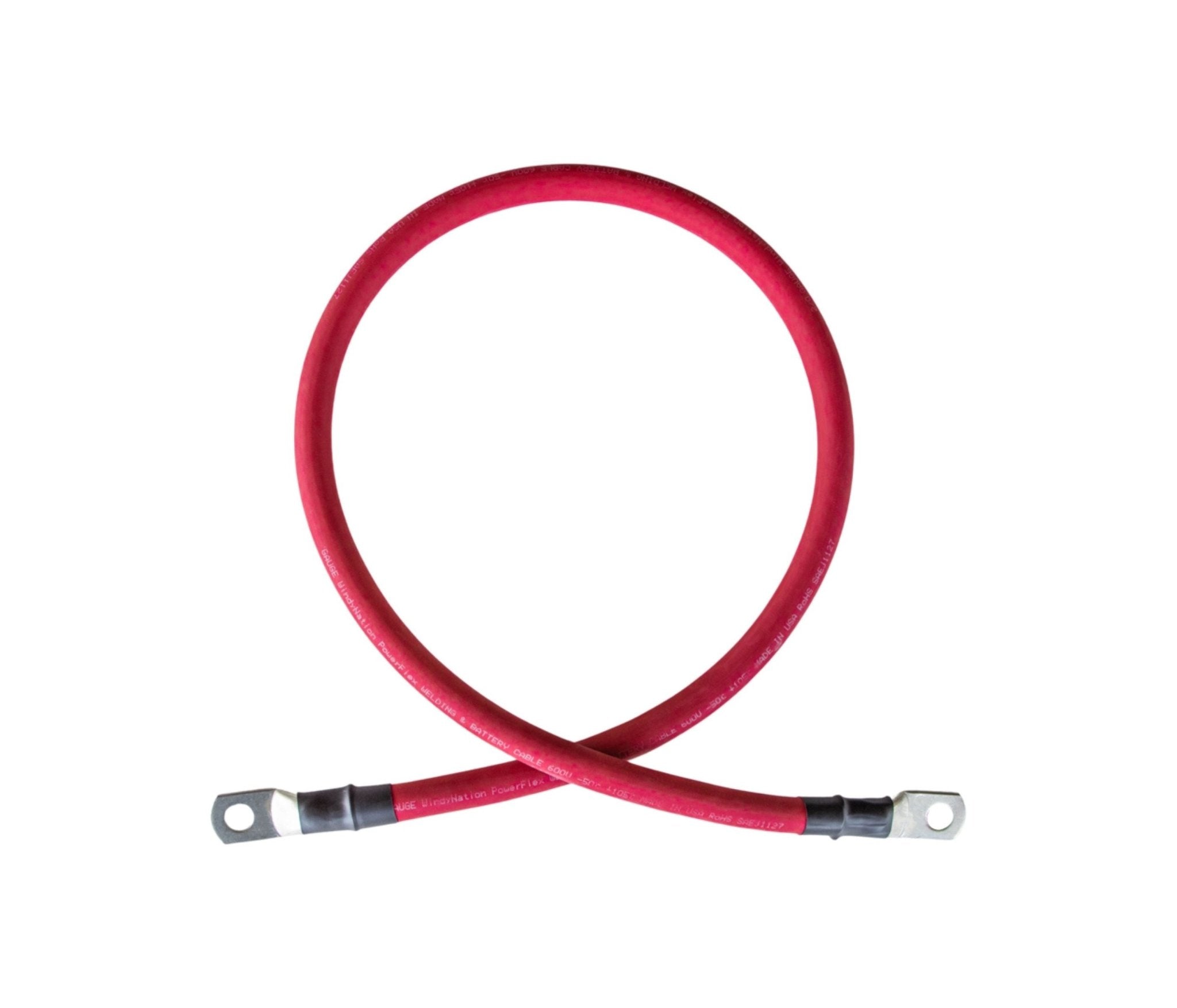 8 Gauge (AWG) Single Red Pure Copper Battery Cable Wire with Lug Connector Ring Terminals - THE ONLY Mars Emporium