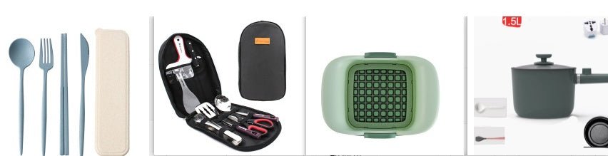 8pcs Camp Kitchen Cooking Utensil Set Travel Organizer Grill Accessories Portable Compact Gear For BBQ Camping Hiking - THE ONLY Mars Emporium