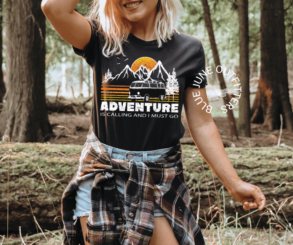 Adventure Is Calling | Van Life Camping Tee - THE ONLY Mars Emporium