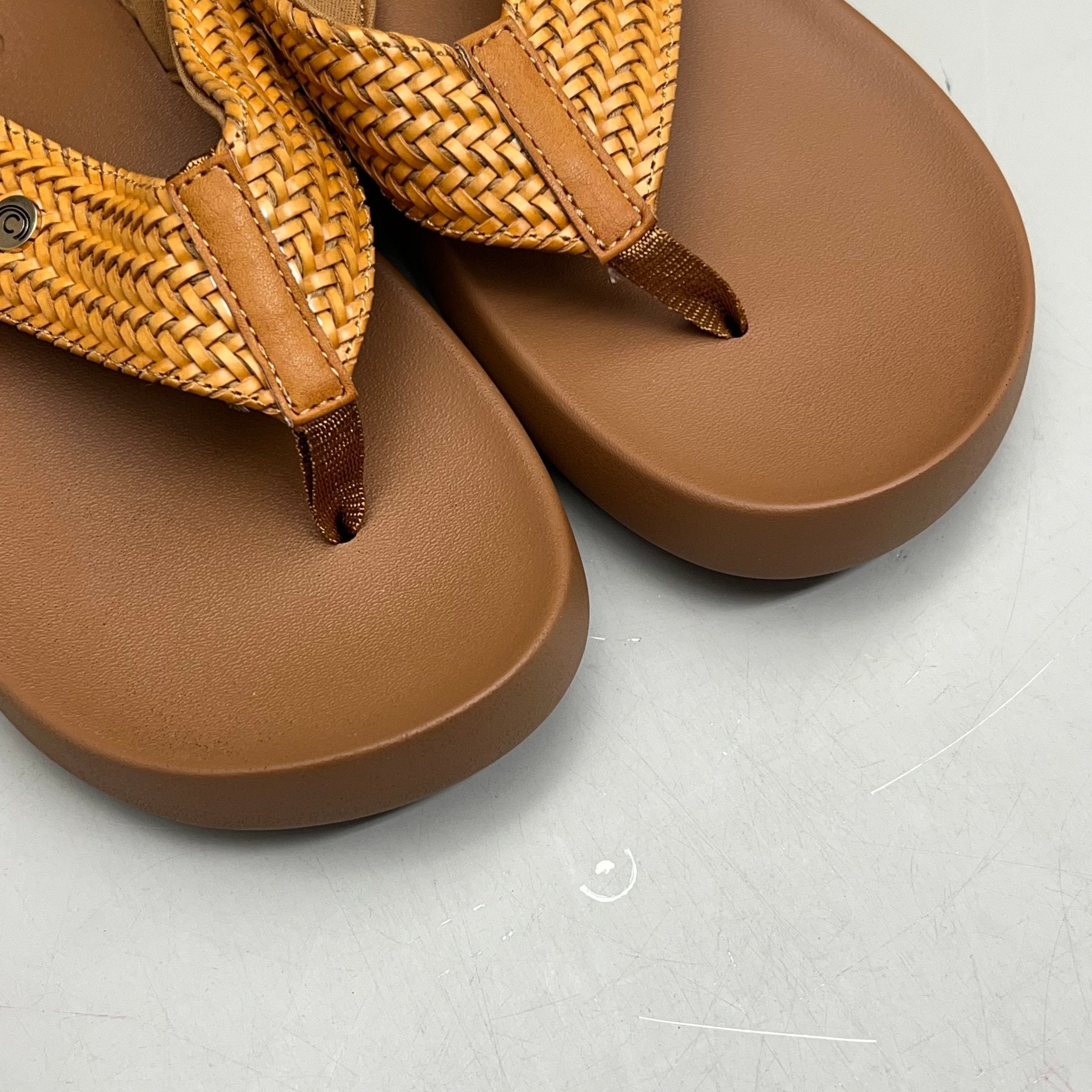 COBIAN Palmilla Braided Synthetic Leather Strap Sandals Women's Sz 9 EU 39.5 Tan PAL25 - 230 - 9 - THE ONLY Mars Emporium