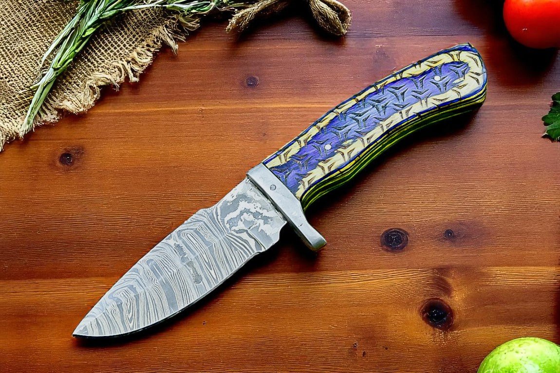 Custom Hunting knives | Damascus Steel with Wood Handle - THE ONLY Mars Emporium