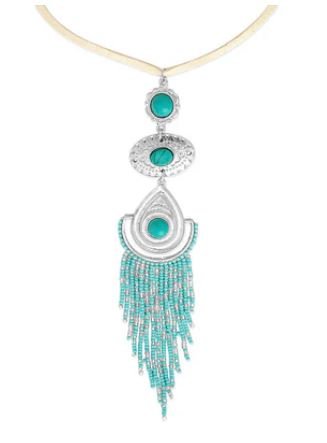 Desert Breeze Turquoise and Silver Pendant Necklace - THE ONLY Mars Emporium