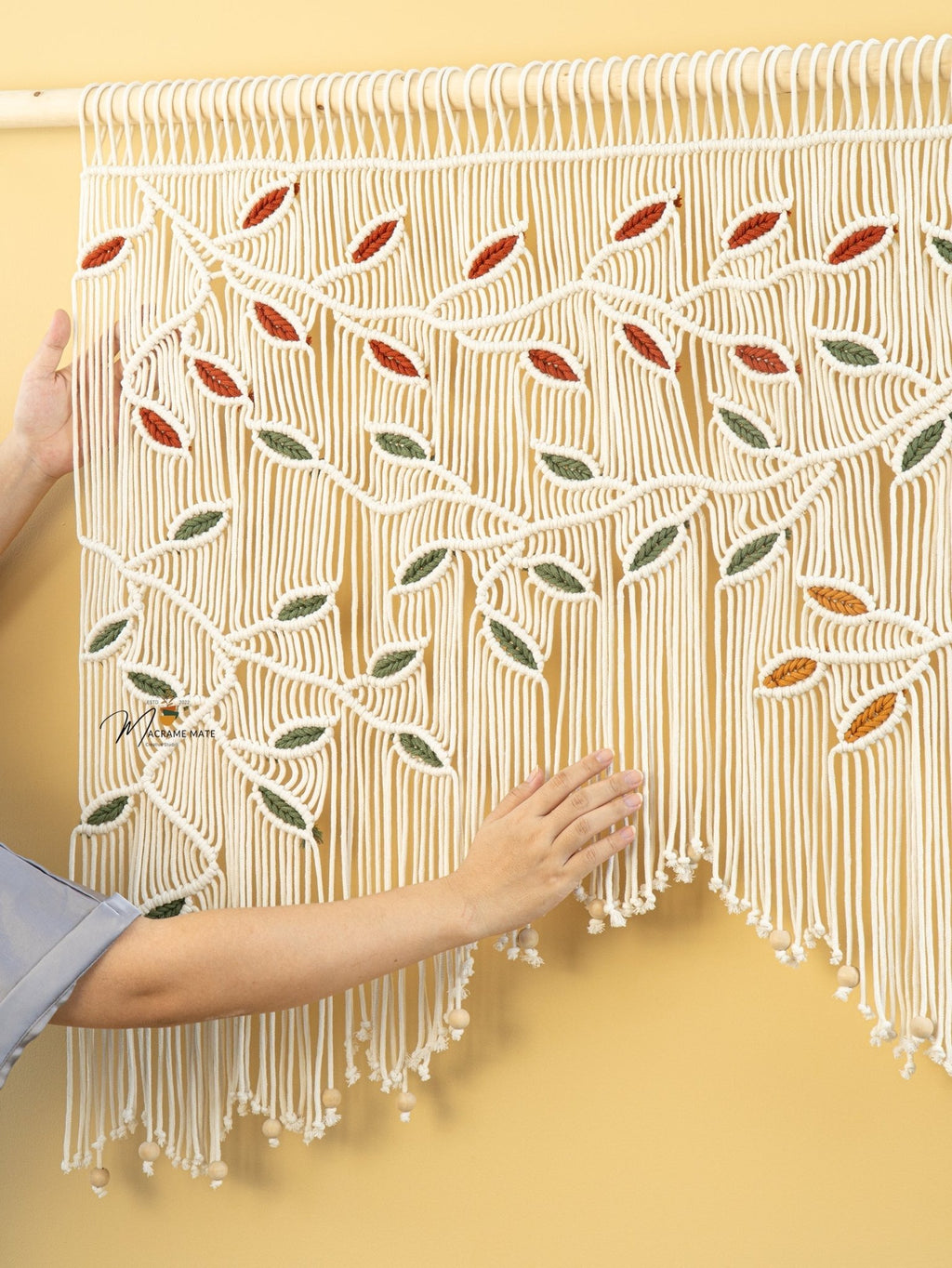 Ethereal Macrame Leaf Curtain Wall Hanging - THE ONLY Mars Emporium