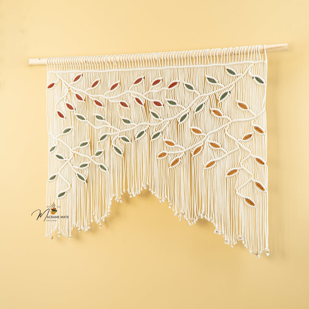 Ethereal Macrame Leaf Curtain Wall Hanging - THE ONLY Mars Emporium