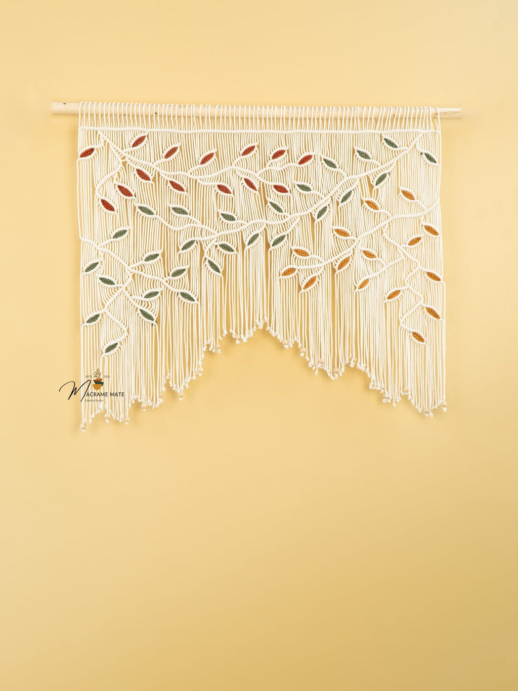 Ethereal Macrame Leaf Curtain Wall Hanging - THE ONLY Mars Emporium