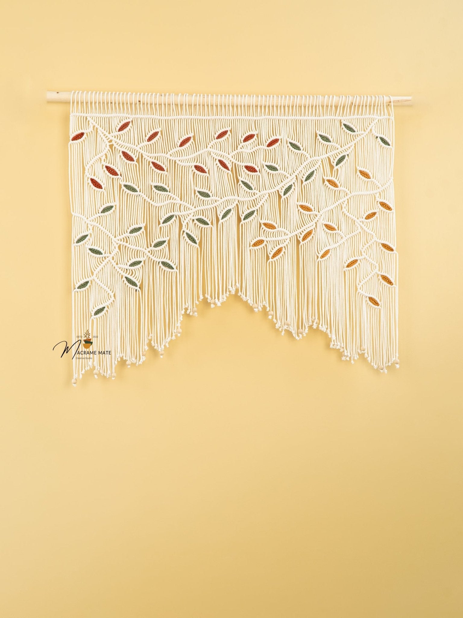 Ethereal Macrame Leaf Curtain Wall Hanging - THE ONLY Mars Emporium