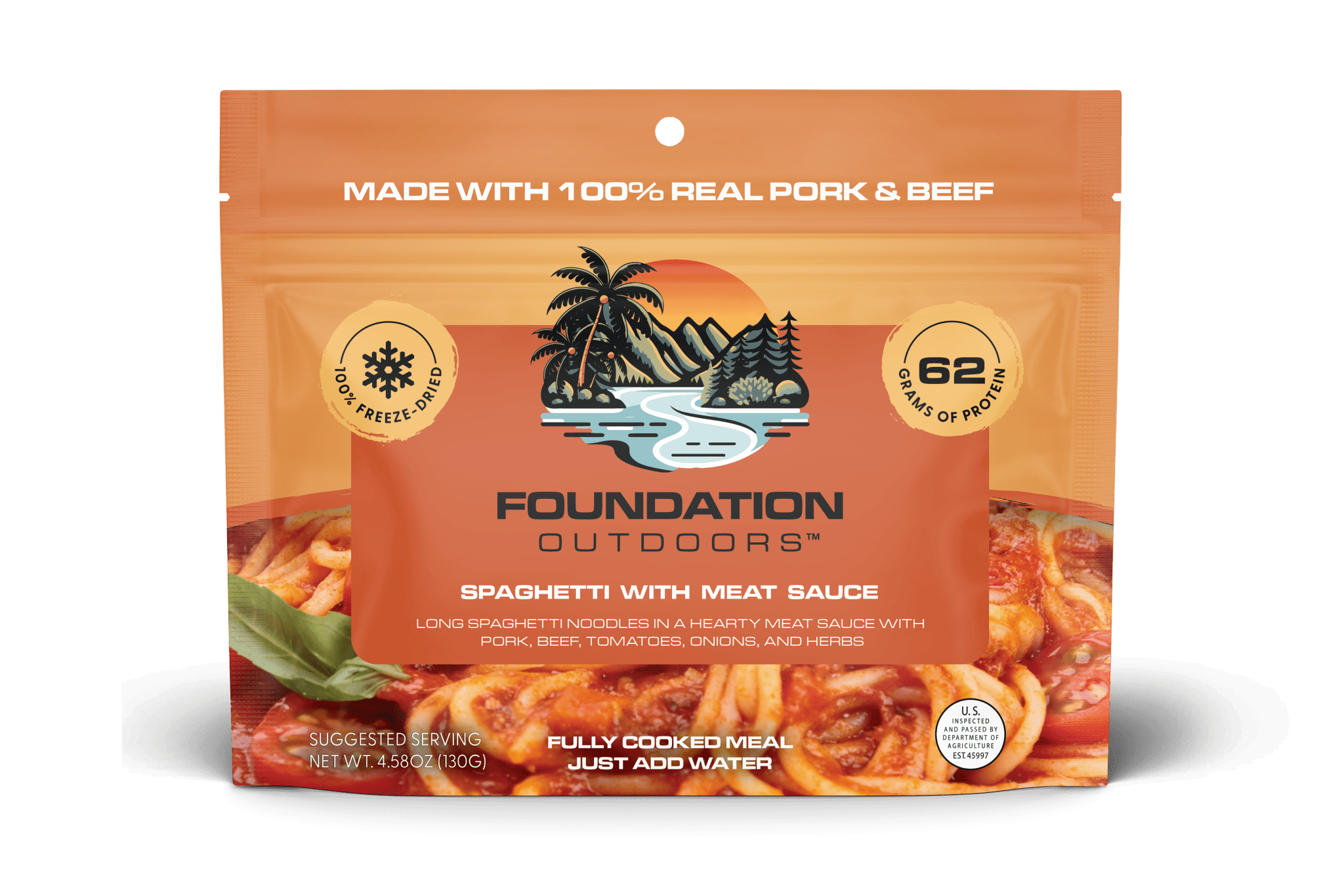 FOUNDATION Outdoors Spaghetti with Meat Sauce Meal - THE ONLY Mars Emporium
