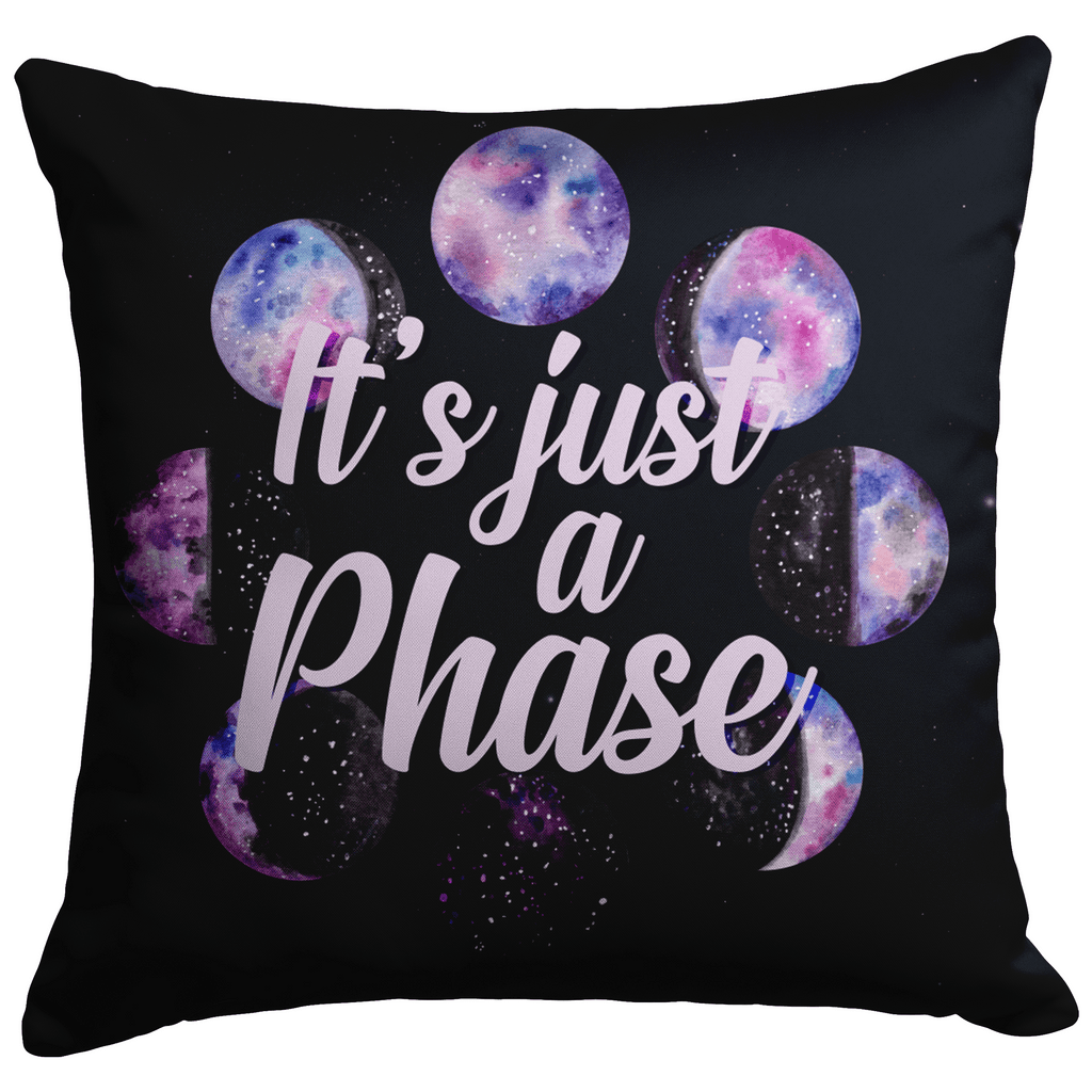 "It's Just a Phase" Throw Pillow - THE ONLY Mars Emporium