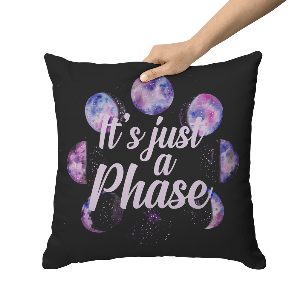 "It's Just a Phase" Throw Pillow - THE ONLY Mars Emporium