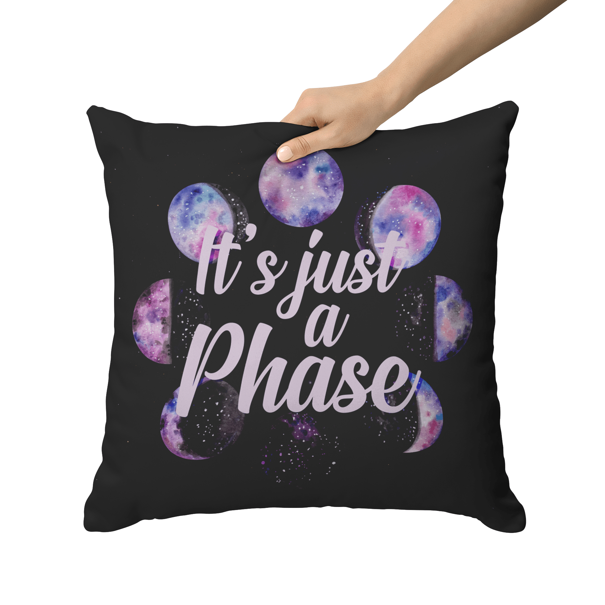 "It's Just a Phase" Throw Pillow - THE ONLY Mars Emporium