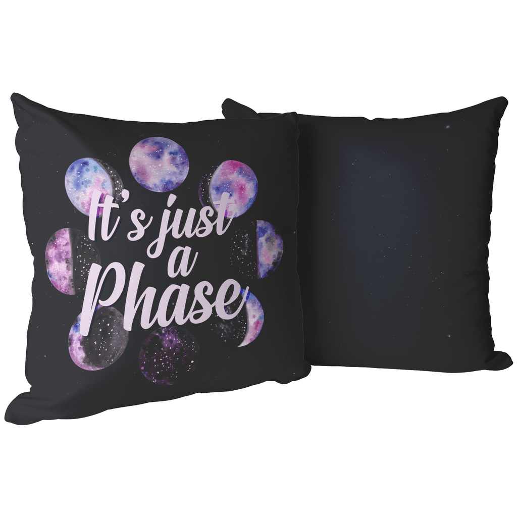 "It's Just a Phase" Throw Pillow - THE ONLY Mars Emporium