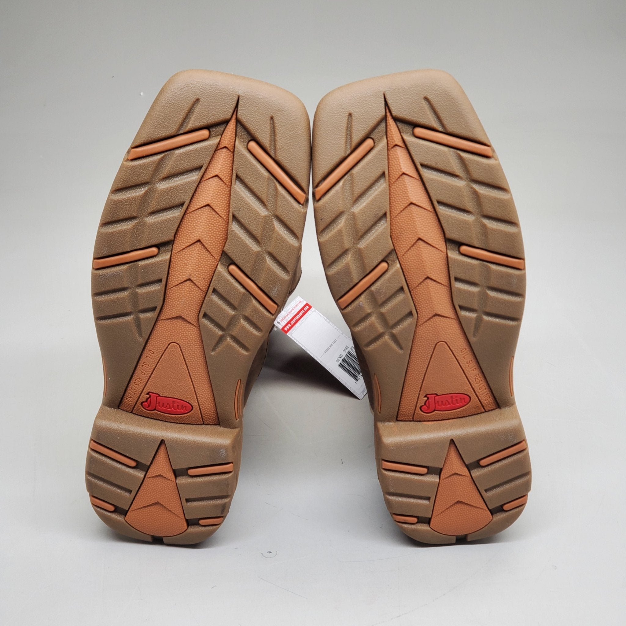 Justin Rush Hickory Brown Water Buffalo Boot StyleSE7400 Size Mens 8 EE - THE ONLY Mars Emporium