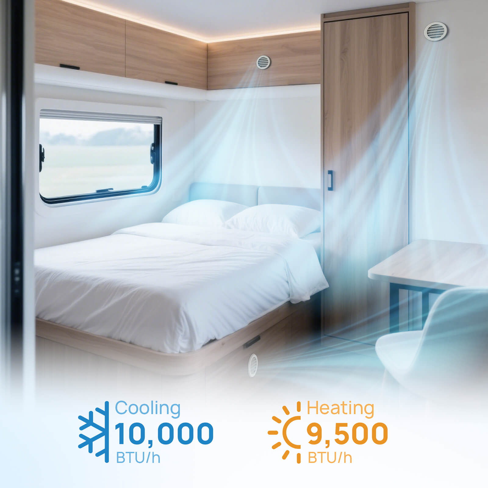 Lapland LL10V 10,000 BTU Inverter Under Bench RV VAN SPRINTER SKOOLIE Air Conditioner w/ Heat Pump (R32 Refrigerant) - THE ONLY Mars Emporium