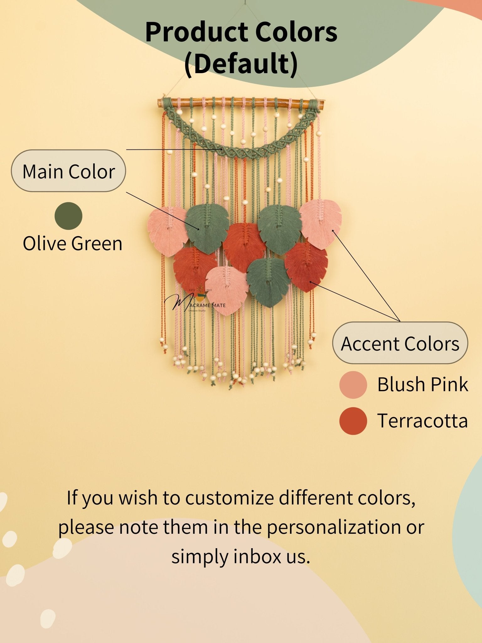 Levia Boho Macrame Leaf Hangings - THE ONLY Mars Emporium