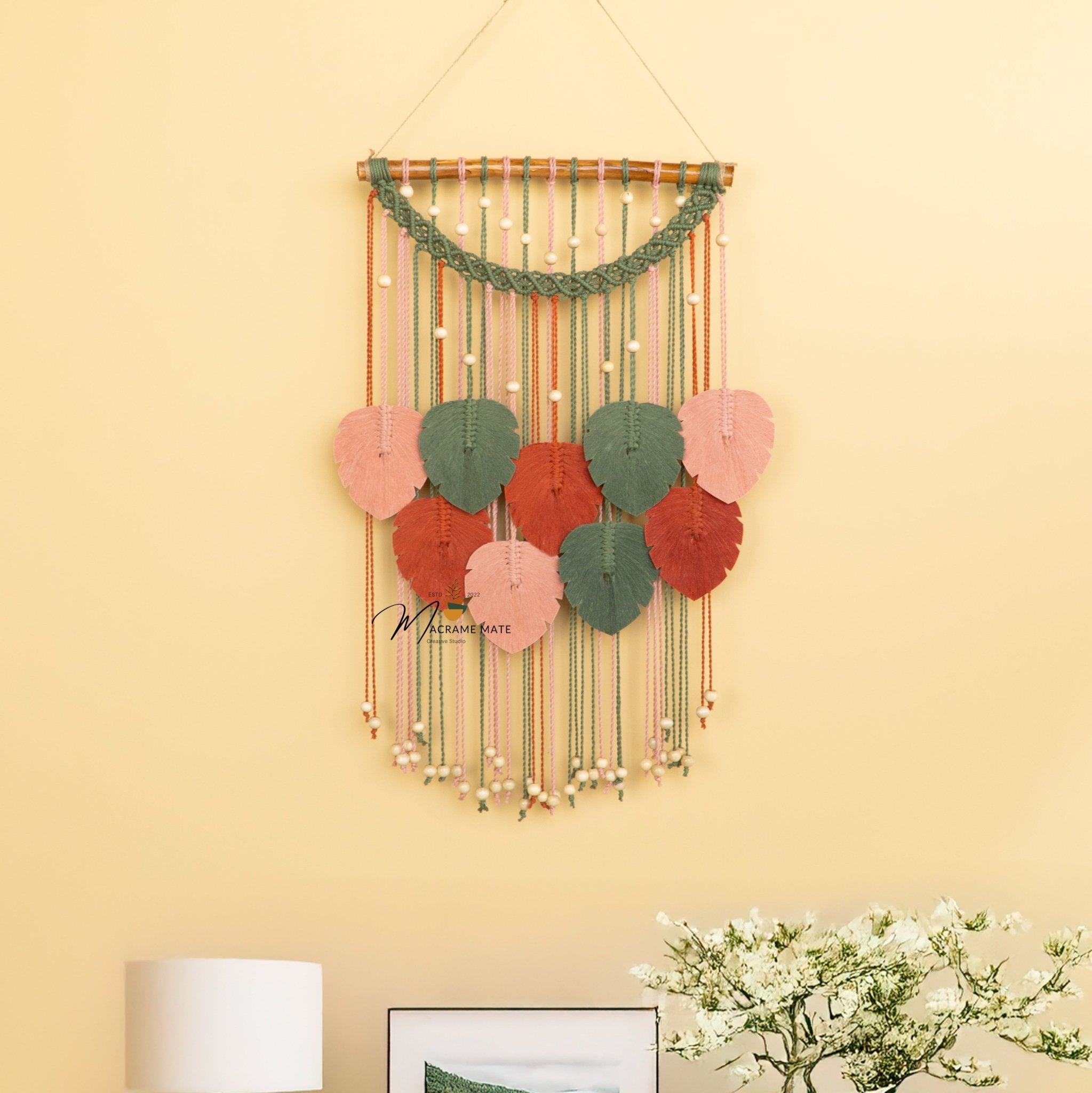 Levia Boho Macrame Leaf Hangings - THE ONLY Mars Emporium
