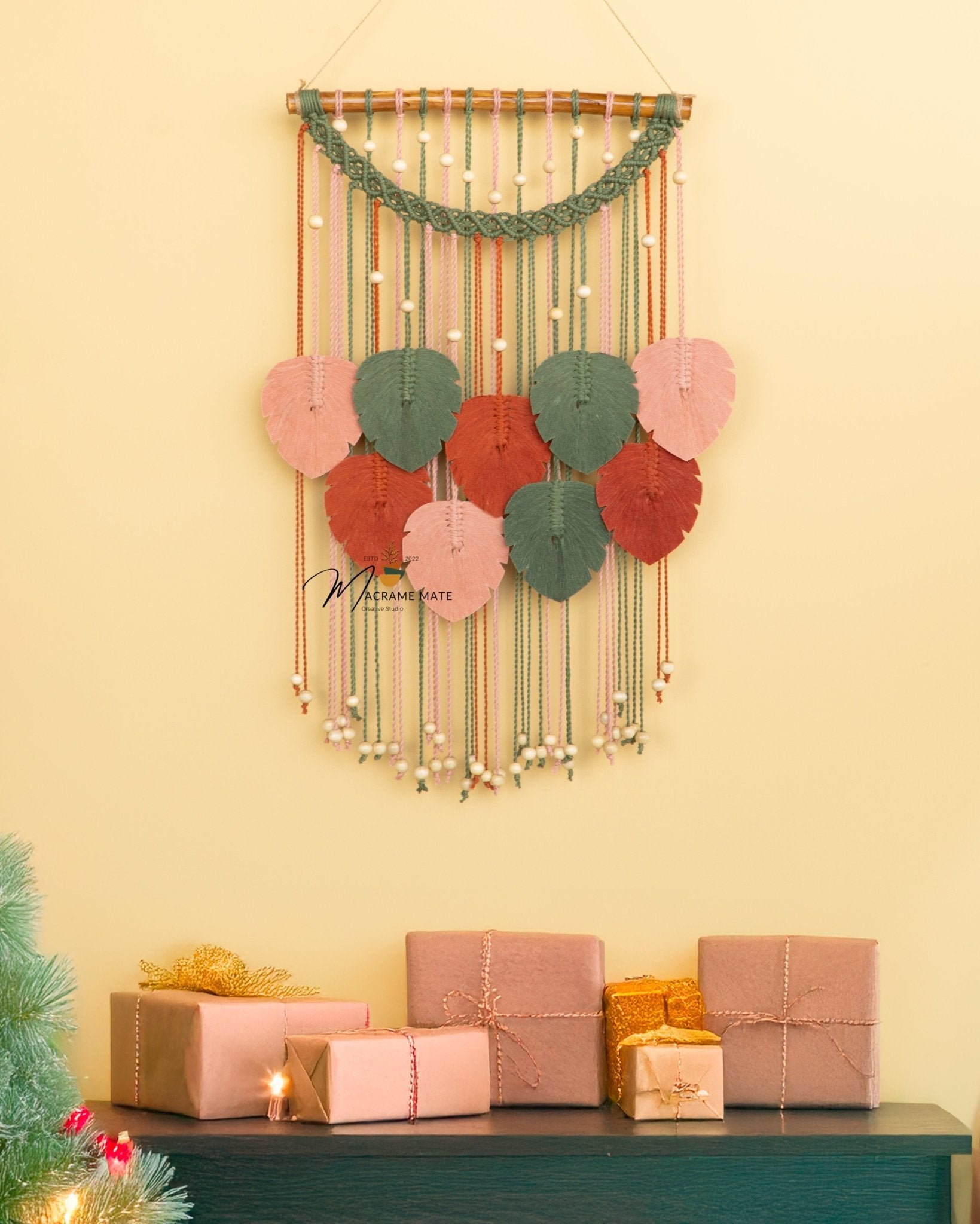 Levia Boho Macrame Leaf Hangings - THE ONLY Mars Emporium