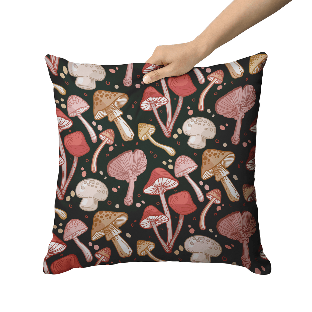 "Many Mushrooms" Throw Pillow - THE ONLY Mars Emporium
