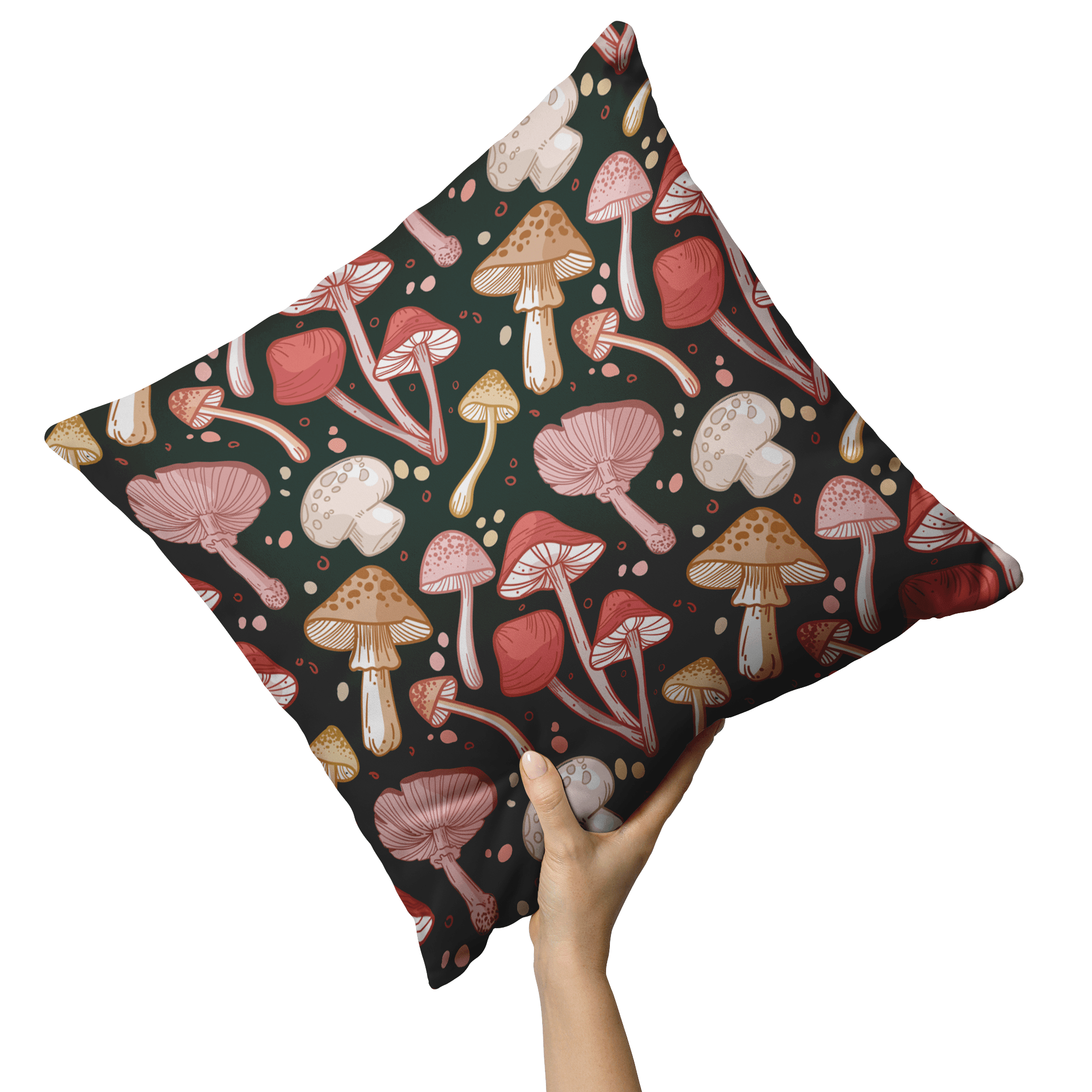 "Many Mushrooms" Throw Pillow - THE ONLY Mars Emporium