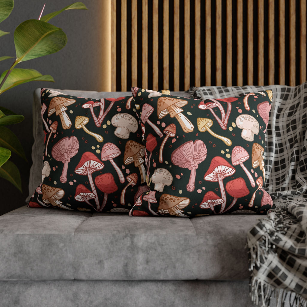 "Many Mushrooms" Throw Pillow - THE ONLY Mars Emporium