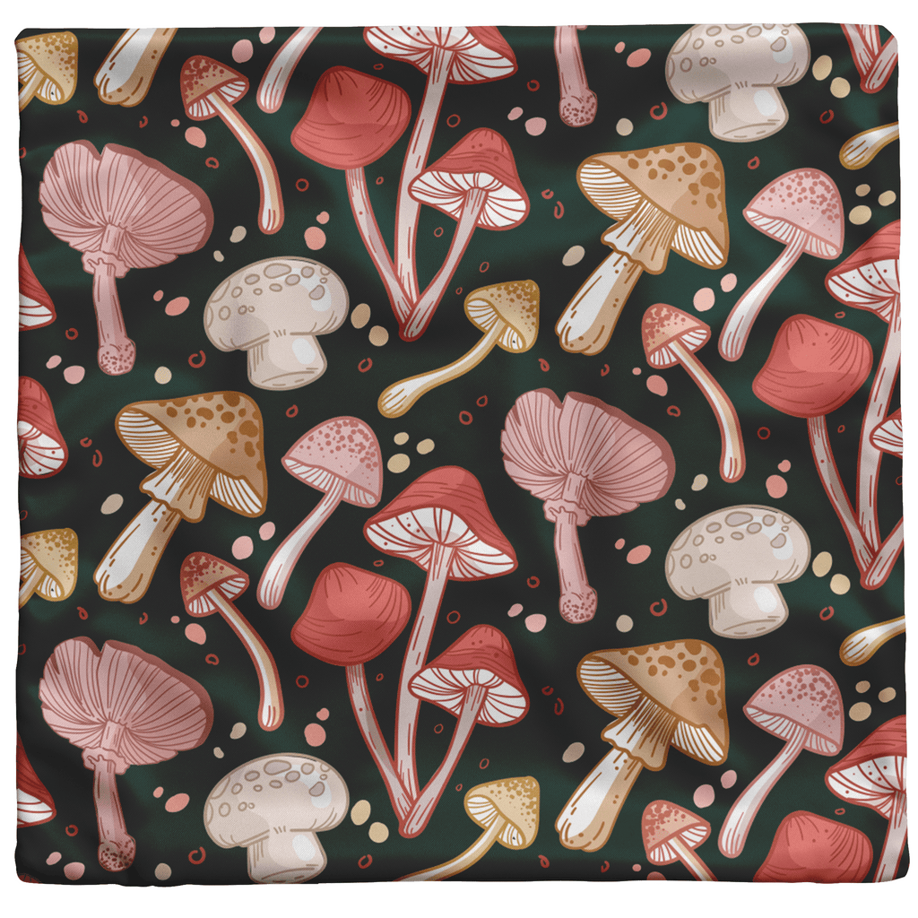 "Many Mushrooms" Throw Pillow - THE ONLY Mars Emporium