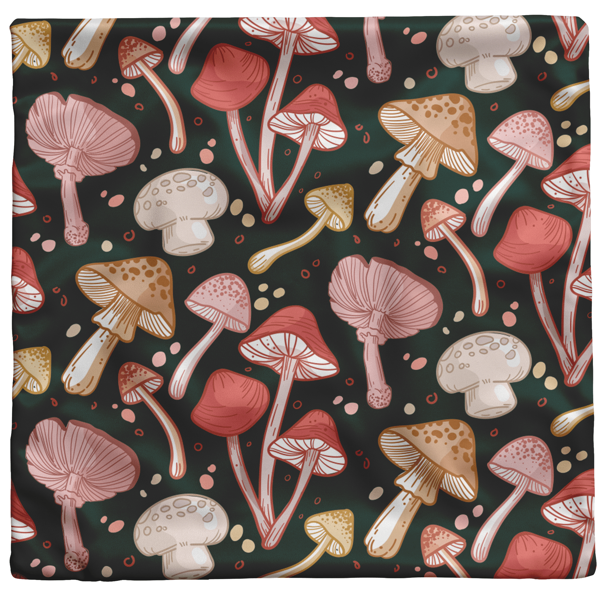 "Many Mushrooms" Throw Pillow - THE ONLY Mars Emporium
