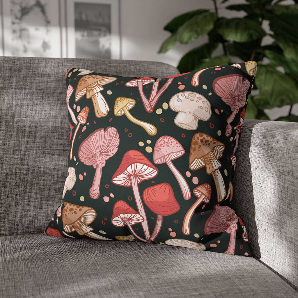 "Many Mushrooms" Throw Pillow - THE ONLY Mars Emporium
