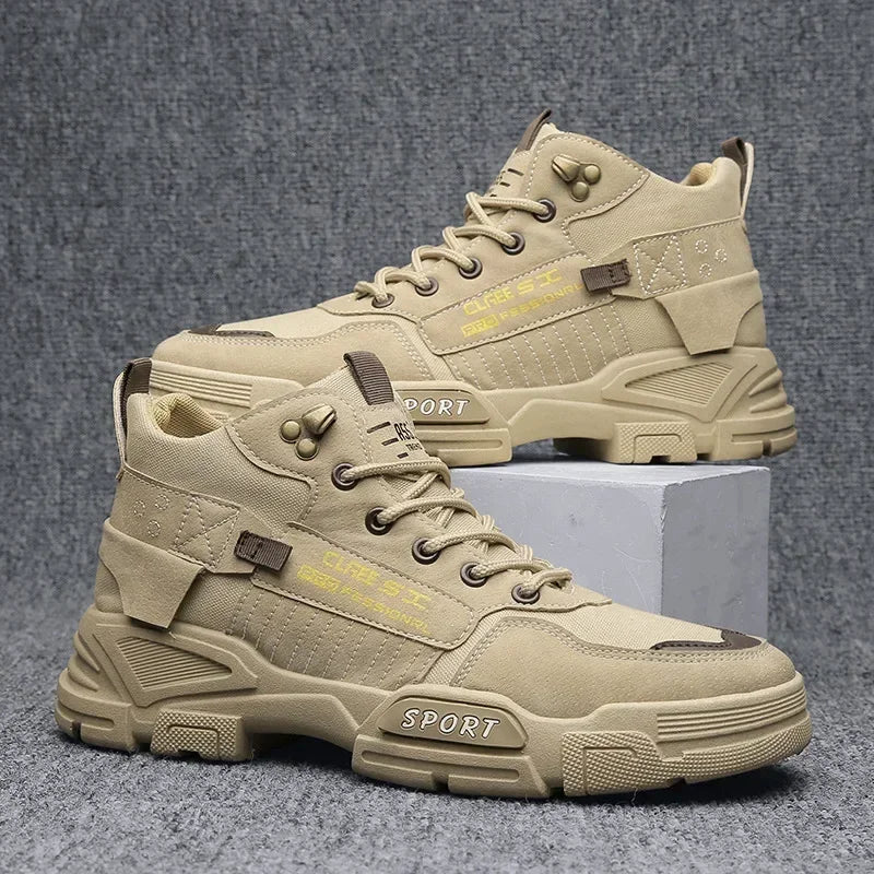 Men Work Boots Type Dirt Resistant Anti Slip Work Trend Shoes Thick Soles Outdoor Hiking Snow Boots Wear - Resistant Fashion - THE ONLY Mars Emporium