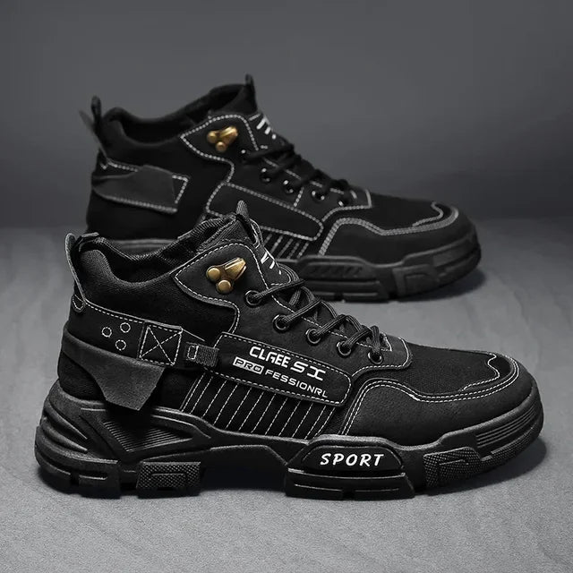 Men Work Boots Type Dirt Resistant Anti Slip Work Trend Shoes Thick Soles Outdoor Hiking Snow Boots Wear - Resistant Fashion - THE ONLY Mars Emporium