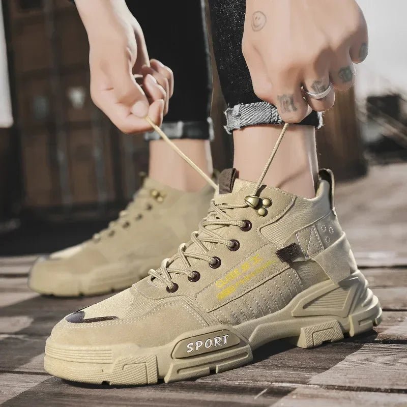 Men Work Boots Type Dirt Resistant Anti Slip Work Trend Shoes Thick Soles Outdoor Hiking Snow Boots Wear - Resistant Fashion - THE ONLY Mars Emporium