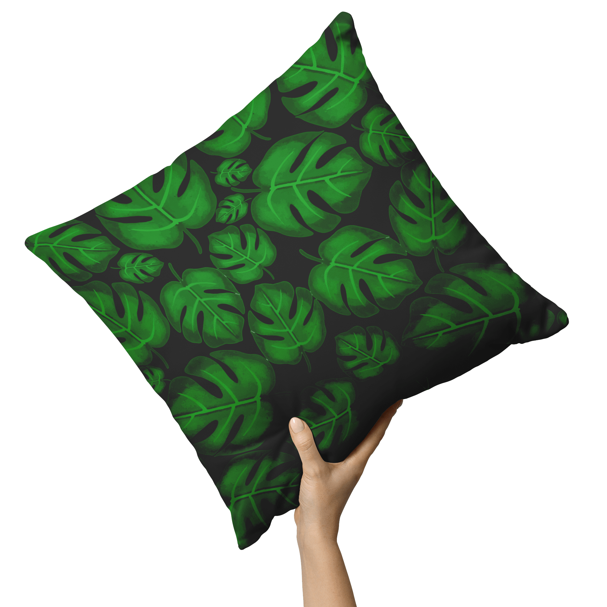 "Monstera Madness" Throw Pillow - THE ONLY Mars Emporium
