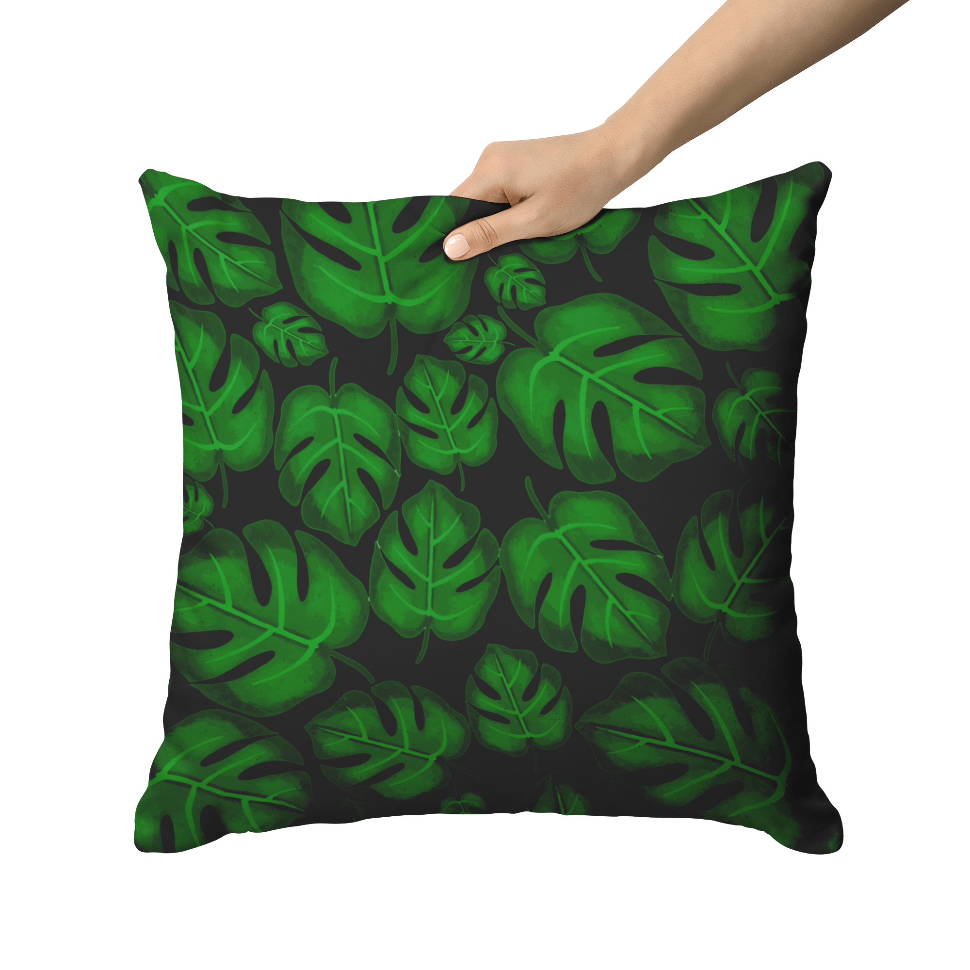 "Monstera Madness" Throw Pillow - THE ONLY Mars Emporium
