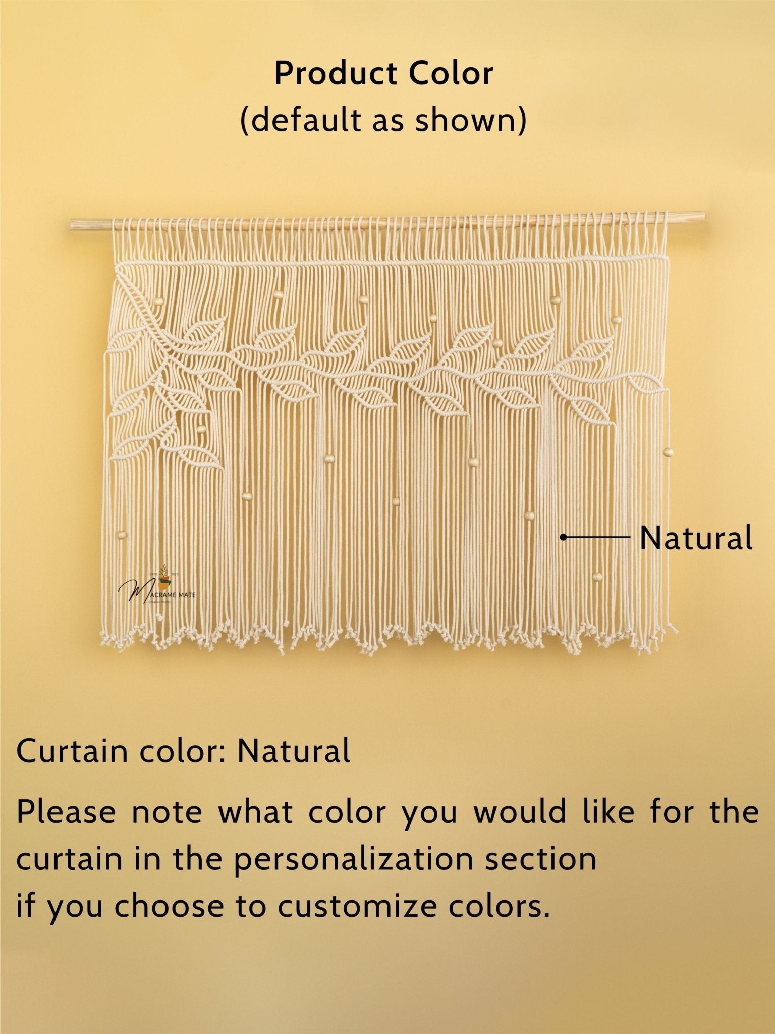Nordica Natural Macrame Window Curtain - THE ONLY Mars Emporium