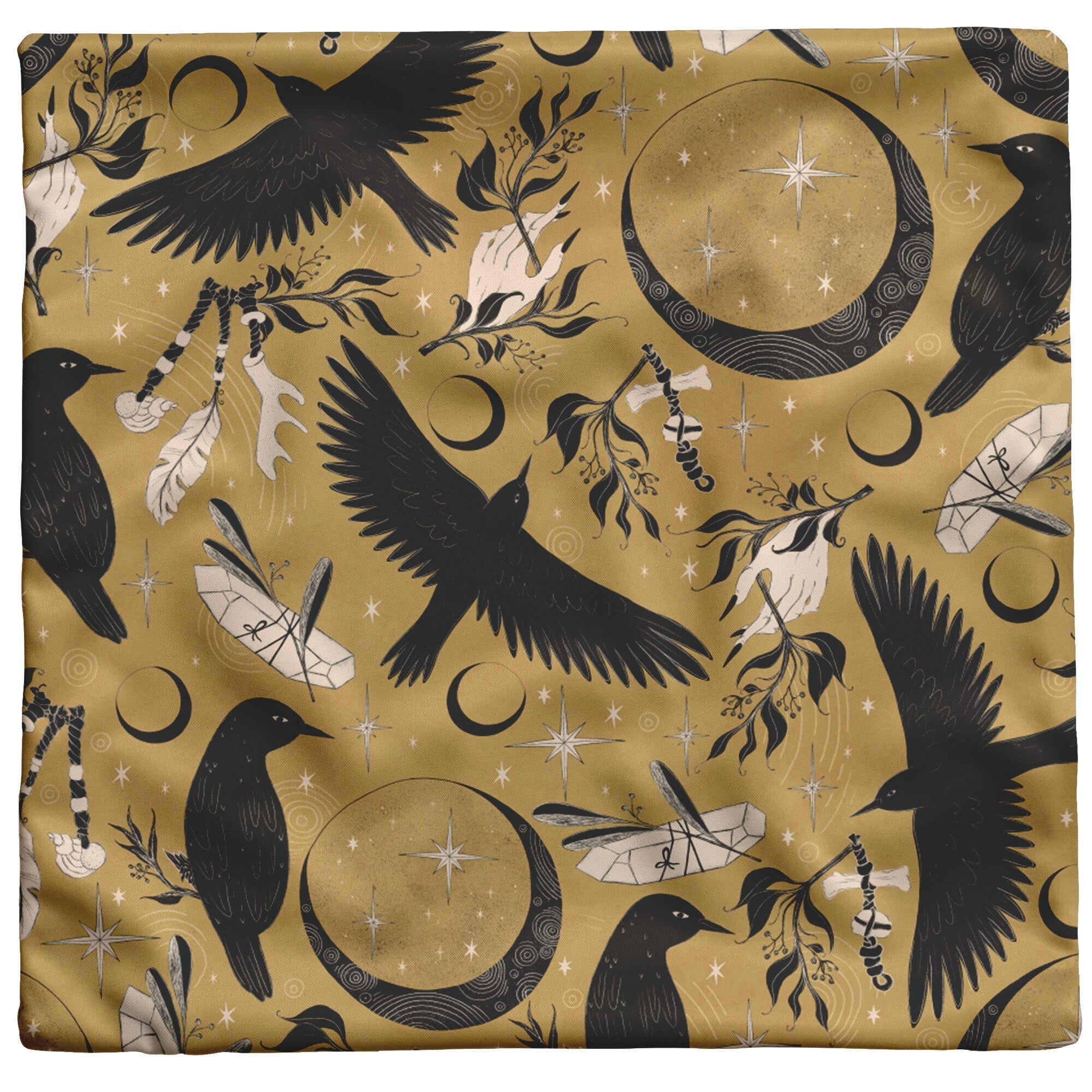 "Raven Moon" Throw Pillow - THE ONLY Mars Emporium