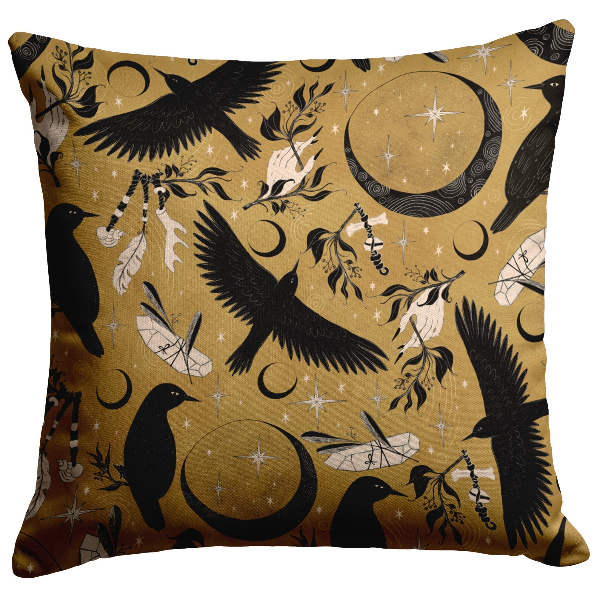 "Raven Moon" Throw Pillow - THE ONLY Mars Emporium