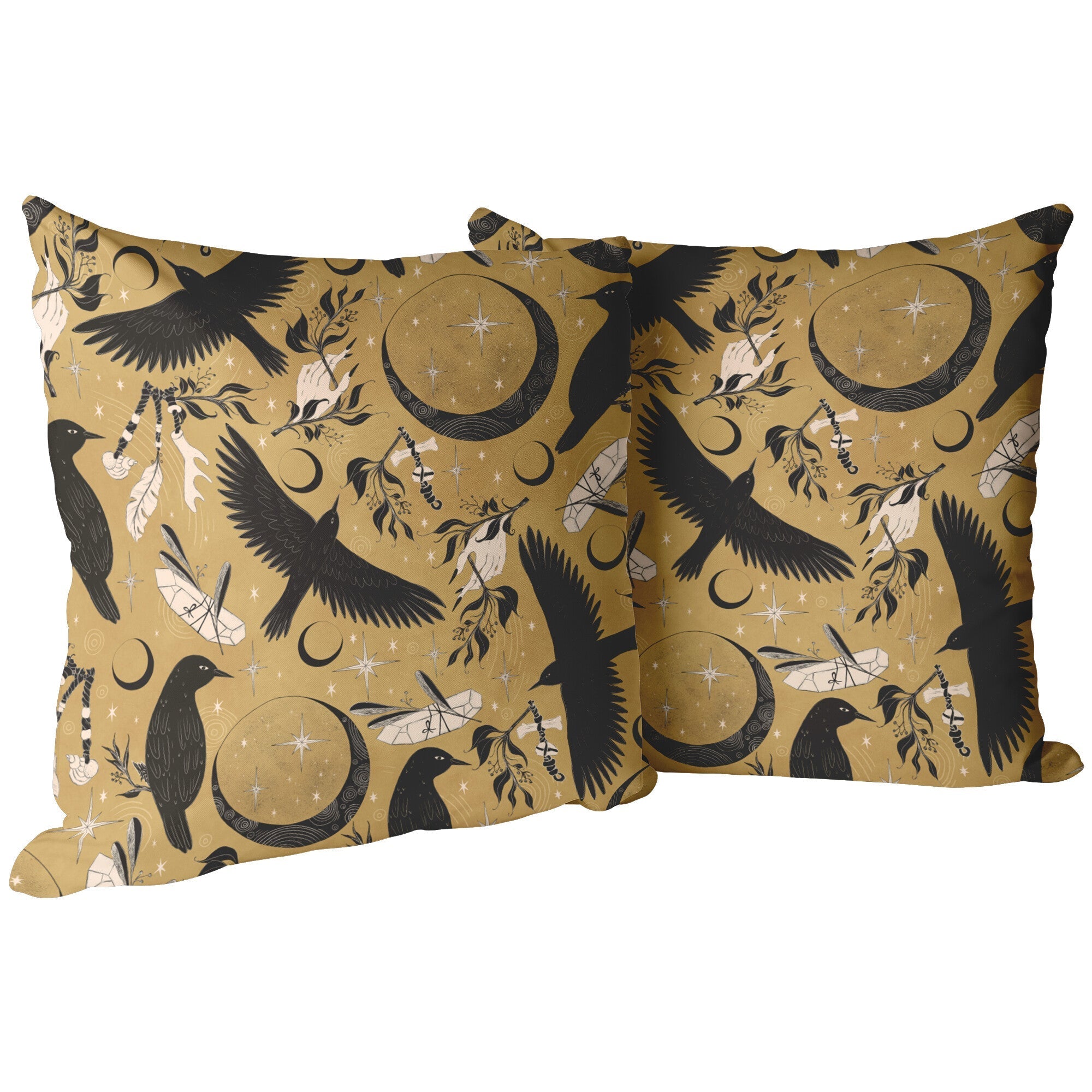 "Raven Moon" Throw Pillow - THE ONLY Mars Emporium