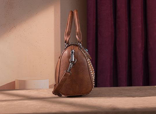 Rustic Charm Tooled Barrel Satchel & Crossbody Purse - THE ONLY Mars Emporium