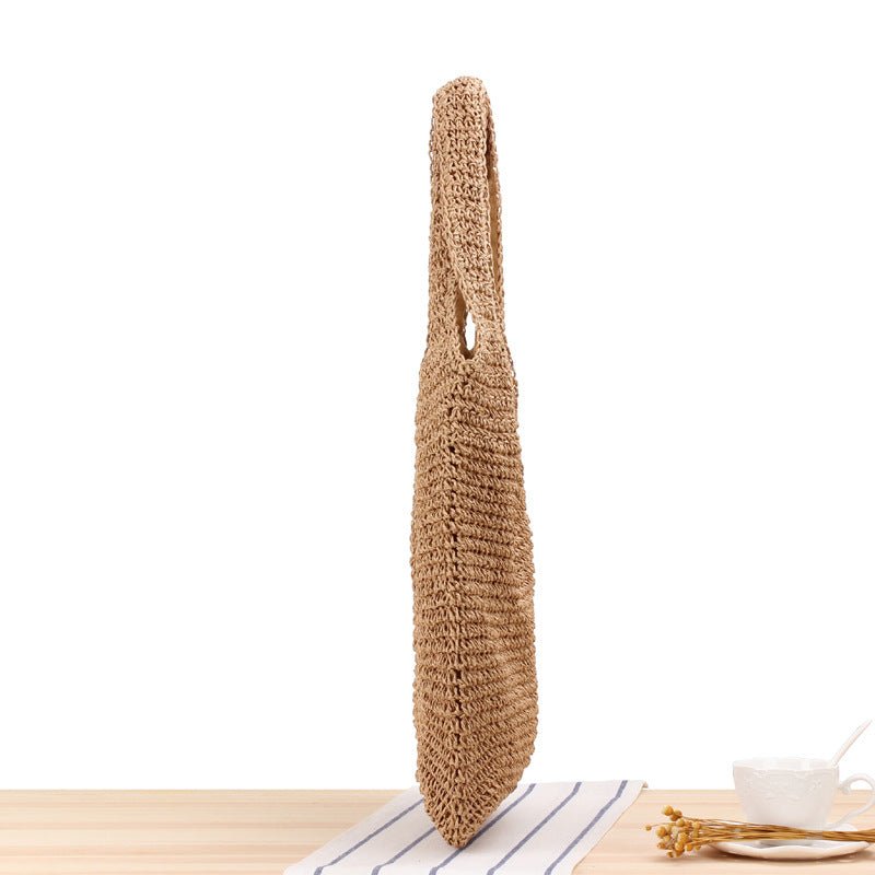 Shoulder Straw Bag Mori Hand Woven Bag Casual Large Capacity Beach Bag - THE ONLY Mars Emporium