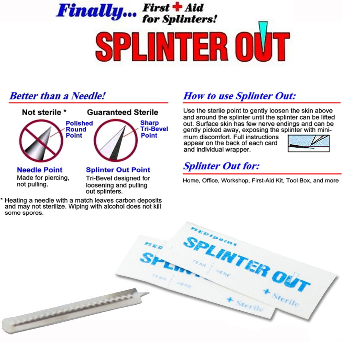 Splinter - Out, 10 - Pack - Sterile Point - THE ONLY Mars Emporium