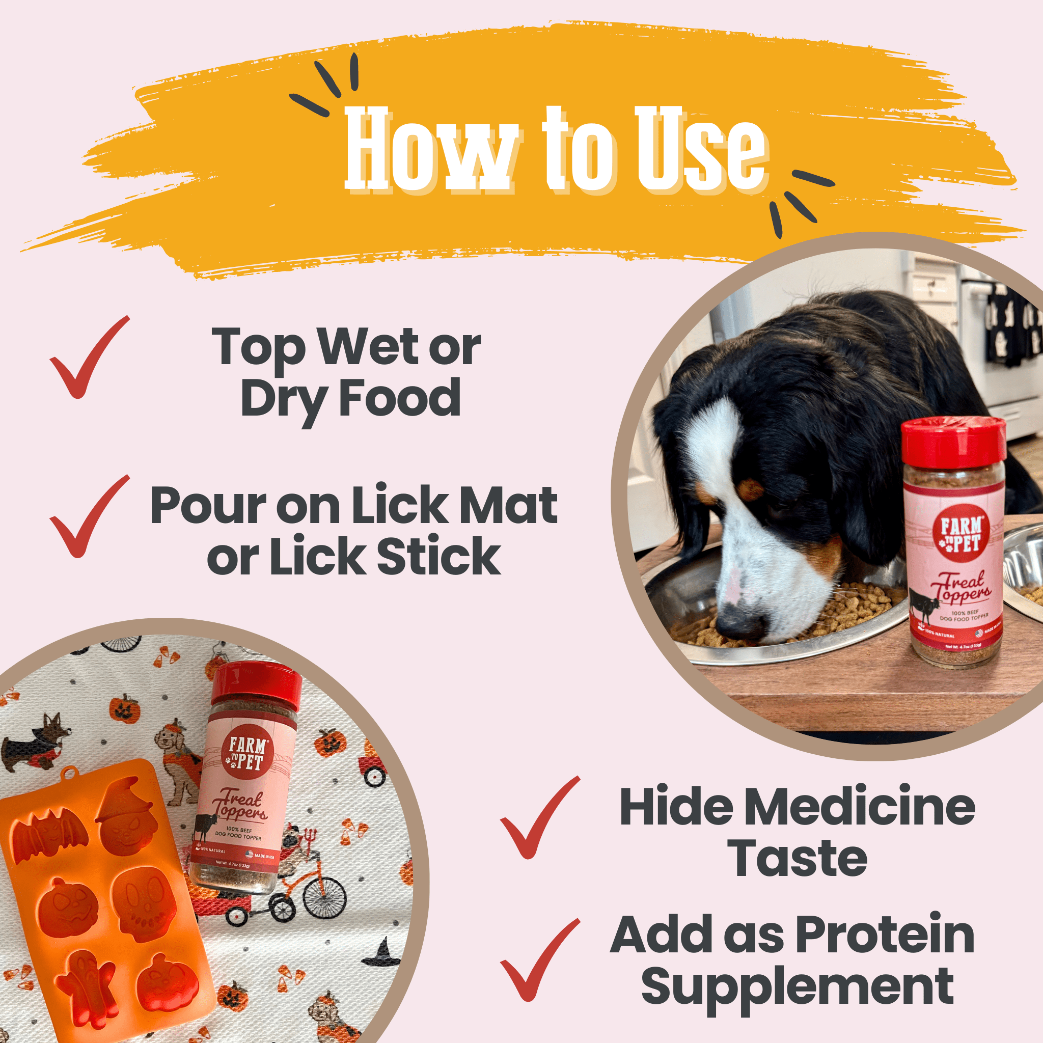Treat Topper Beef Dog Food Topper | Powdered Meal Topper for Pets - THE ONLY Mars Emporium